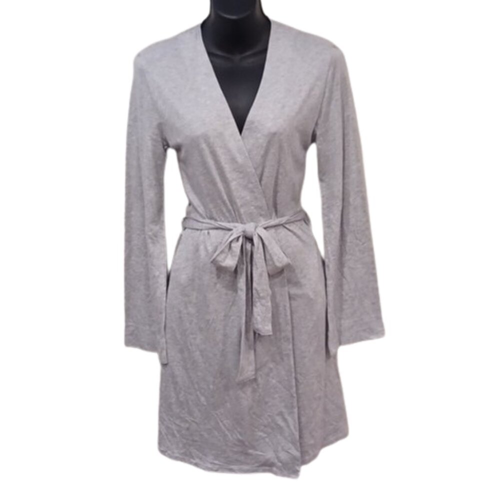 La Lingerie Cotton Blend Soft Jersey Short Robe- Sz. Sm